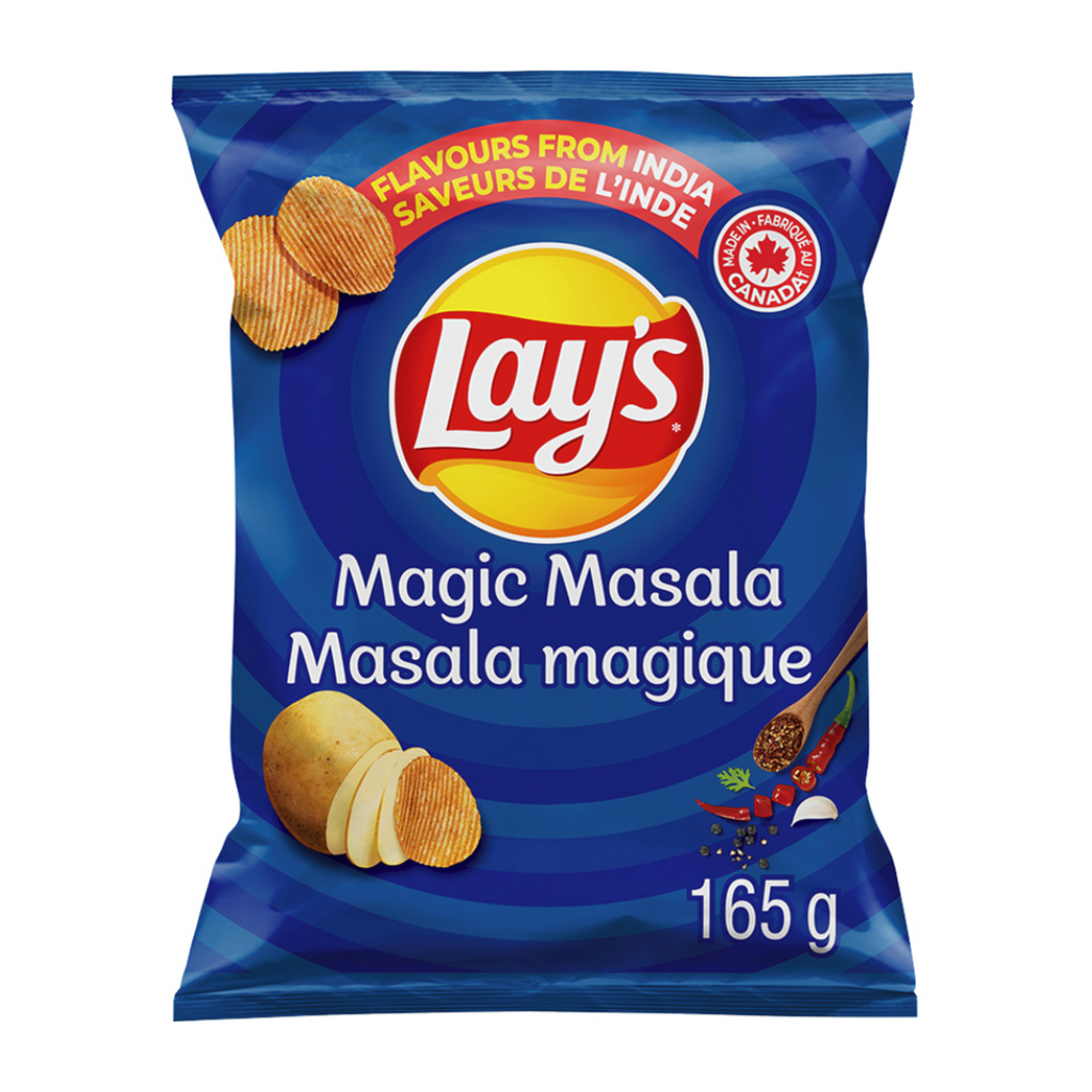 168g, Lay's Magic Masala Ridged Flavoured Potato Chips