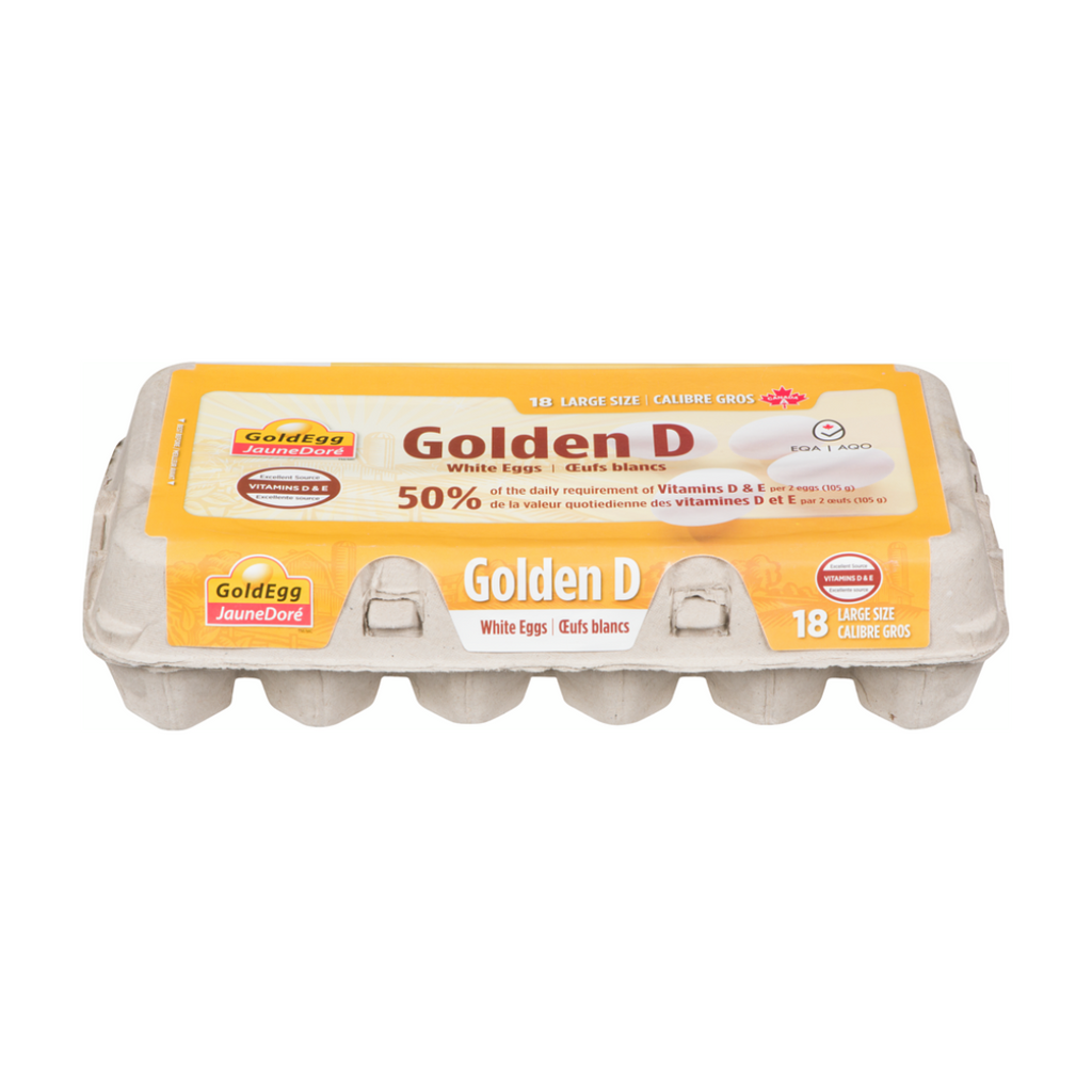 18 Count, GoldEgg Golden D Vitamin D Large Eggs