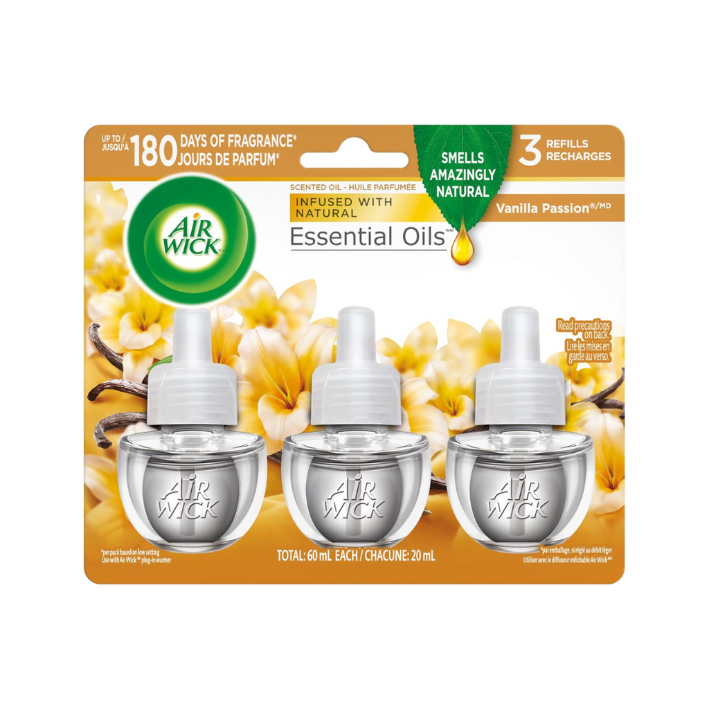 3 Pack, Air Wick Scented Oil Plug-in, Vanilla Passion