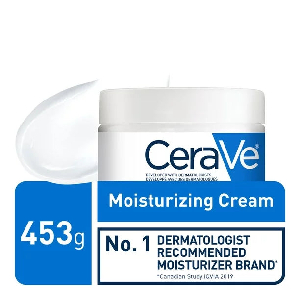 453g, CeraVe Moisturizing Cream with 3 Ceramides and Hyaluronic Acid