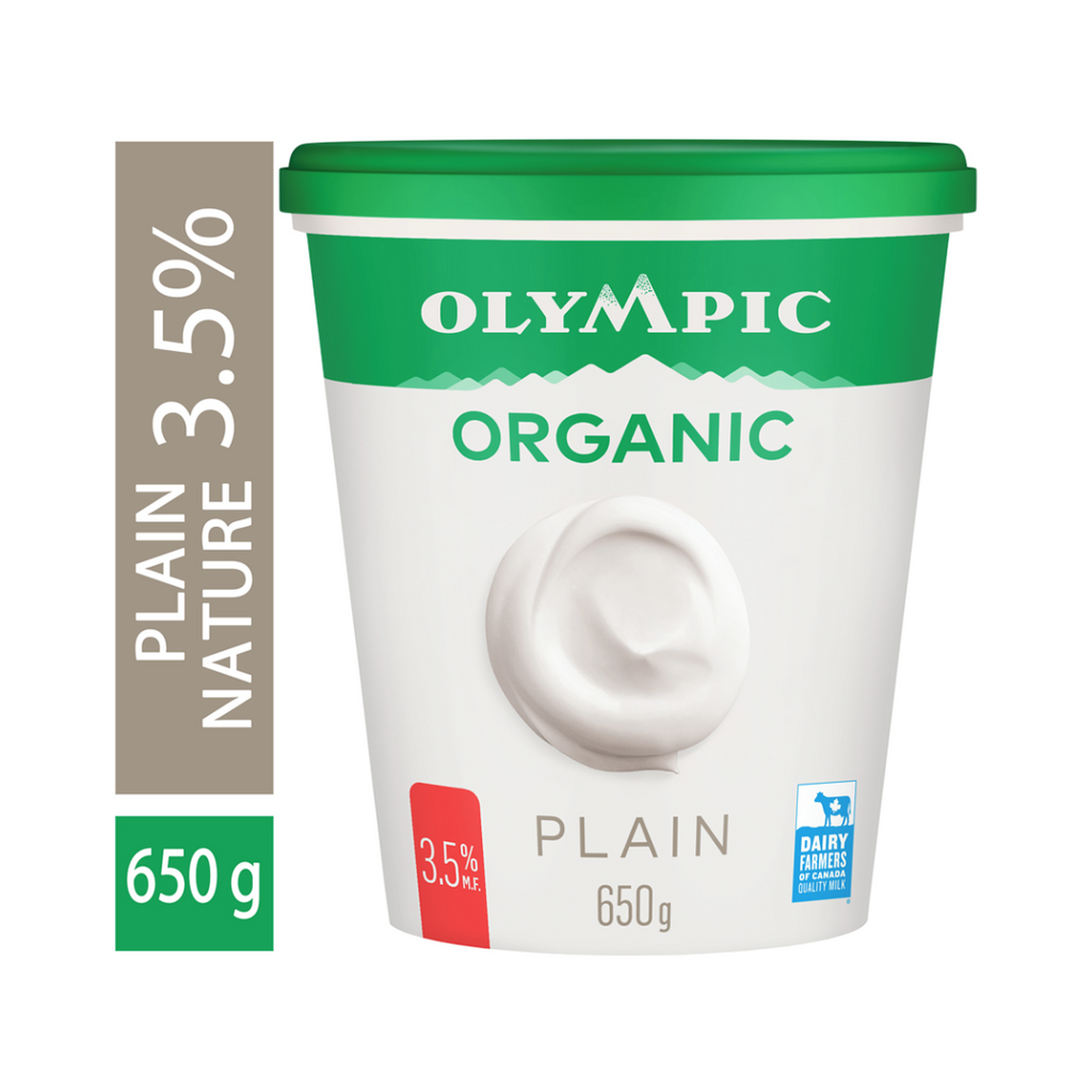 650g, Olympic Organic Yogurt Plain 3.5%