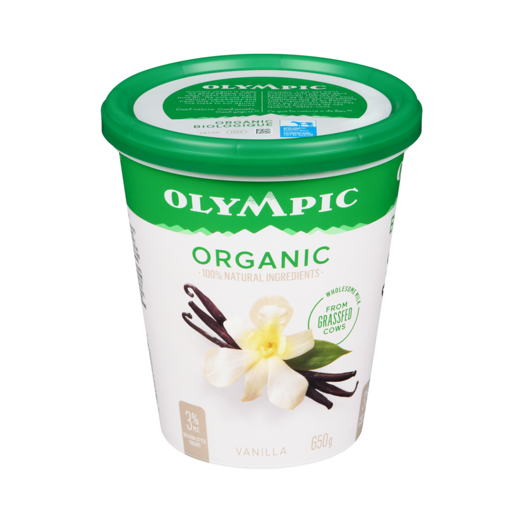 650g, Olympic Organic Yogurt Vanilla 3%