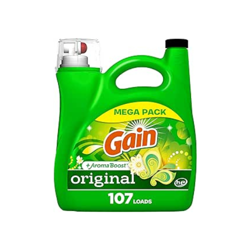 4.55 L, 107 Loads, Gain Moonlight Breeze Scent Liquid Laundry Detergent with Aroma Boost, HE Compatible