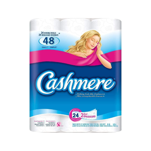 Cashmere Bathroom Tissue 24 Double Rolls = 48 Single Rolls, 2-Ply Thickness