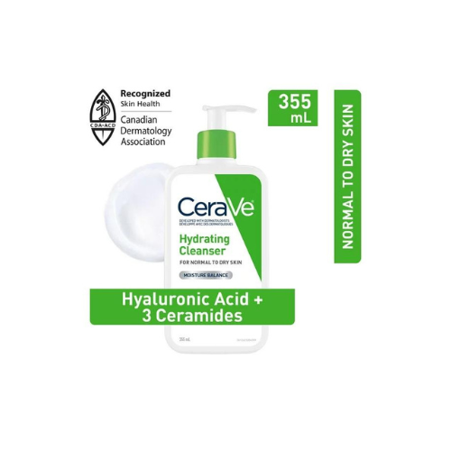 355mL, CeraVe Hydrating Facial Cleanser with Hyaluronic Acid and 3 Ceramides