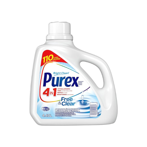 4.43L, Purex 4 in 1 Concentrated Free & Clear Liquid Laundry Detergent