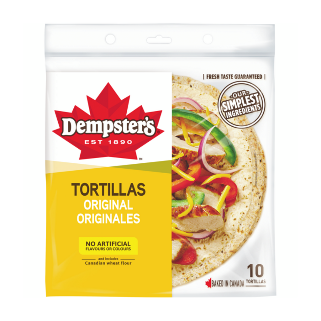 610g, Dempster’s Original Large Tortillas, 10 Pack