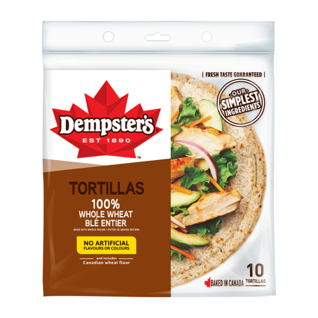 Dempster’s Whole Wheat Large Tortillas, 10 Pack