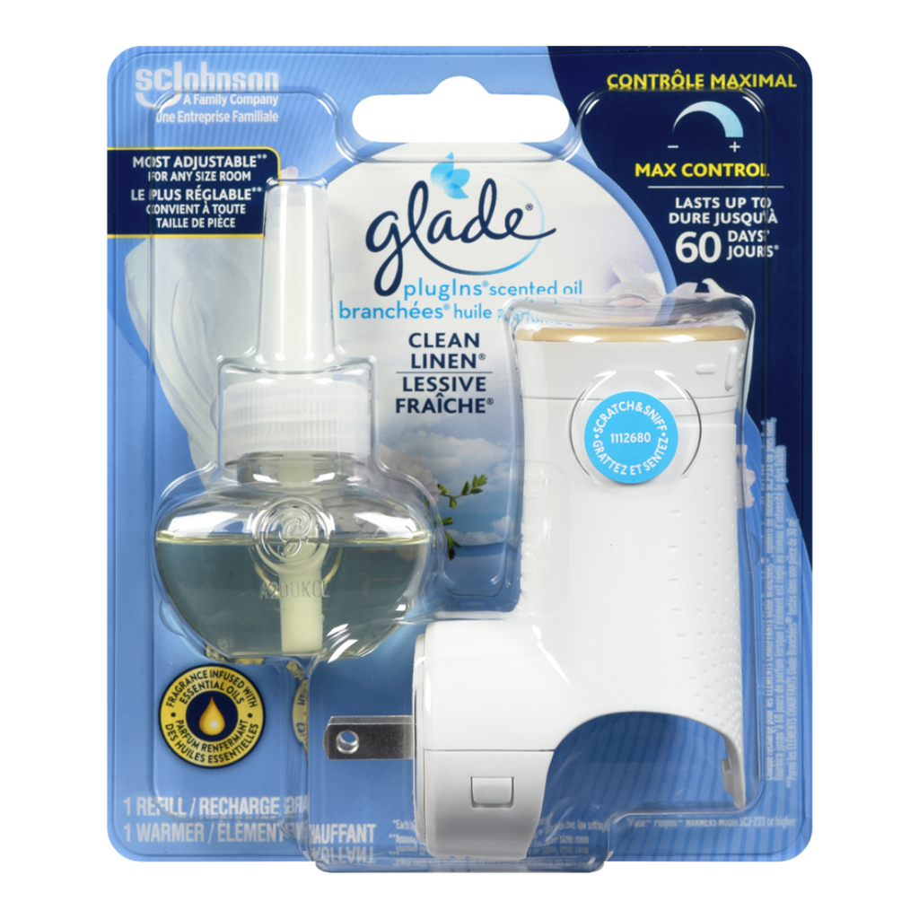 Glade Plugins Air Freshener Oil Refill Pack, Clean Linen