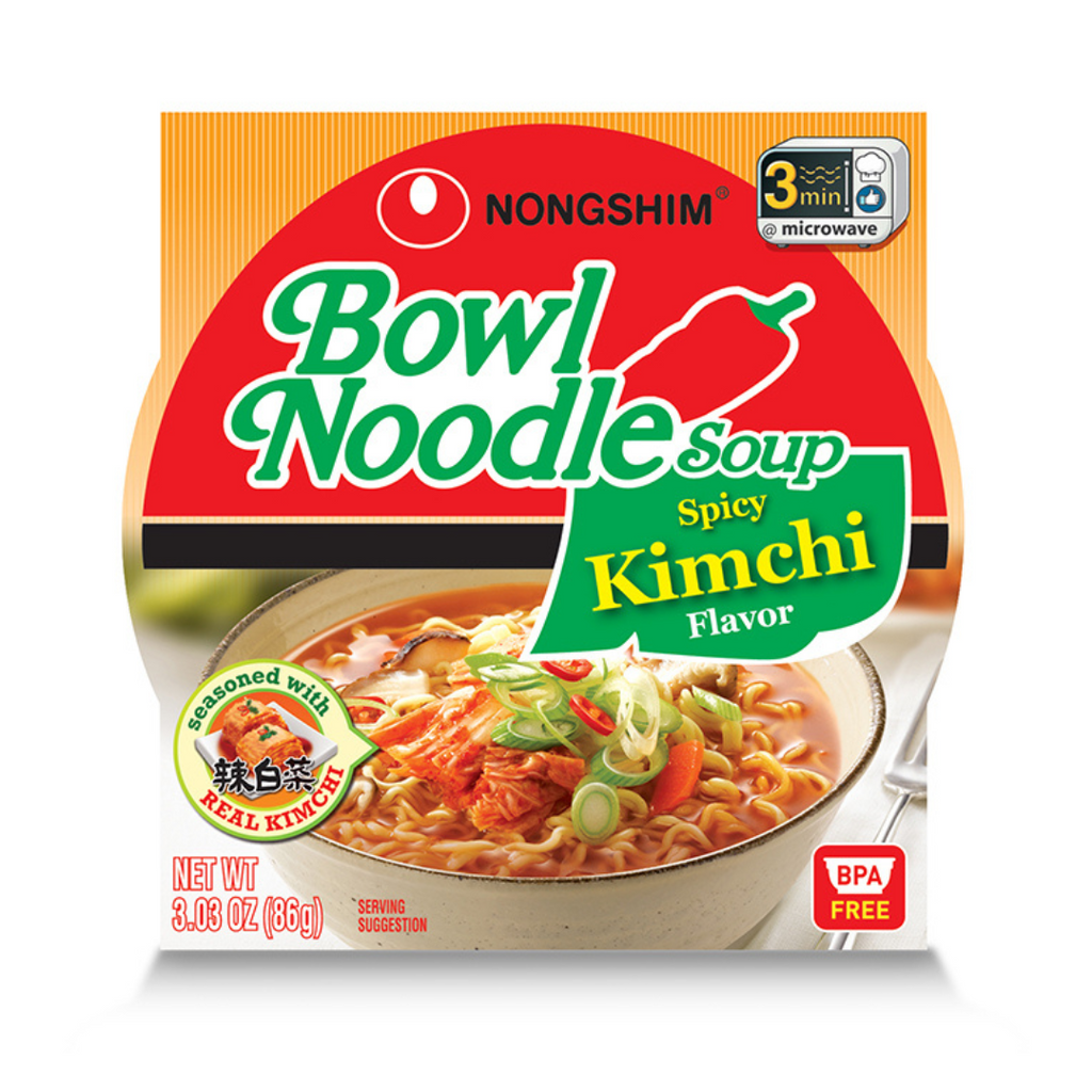 Nongshim Kimchi Bowl Noodle Soup, 86g