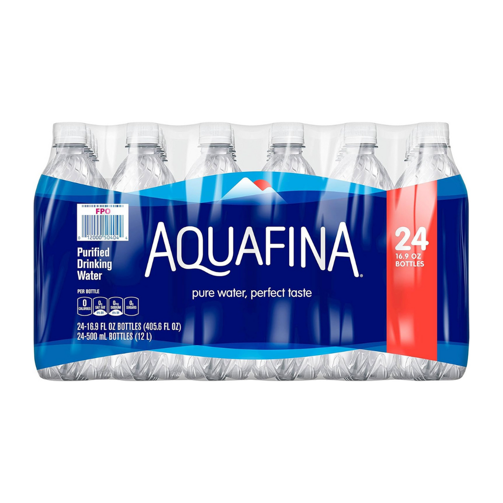 24 x 500mL, Aquafina Purified Water Bottles, 24 Pack