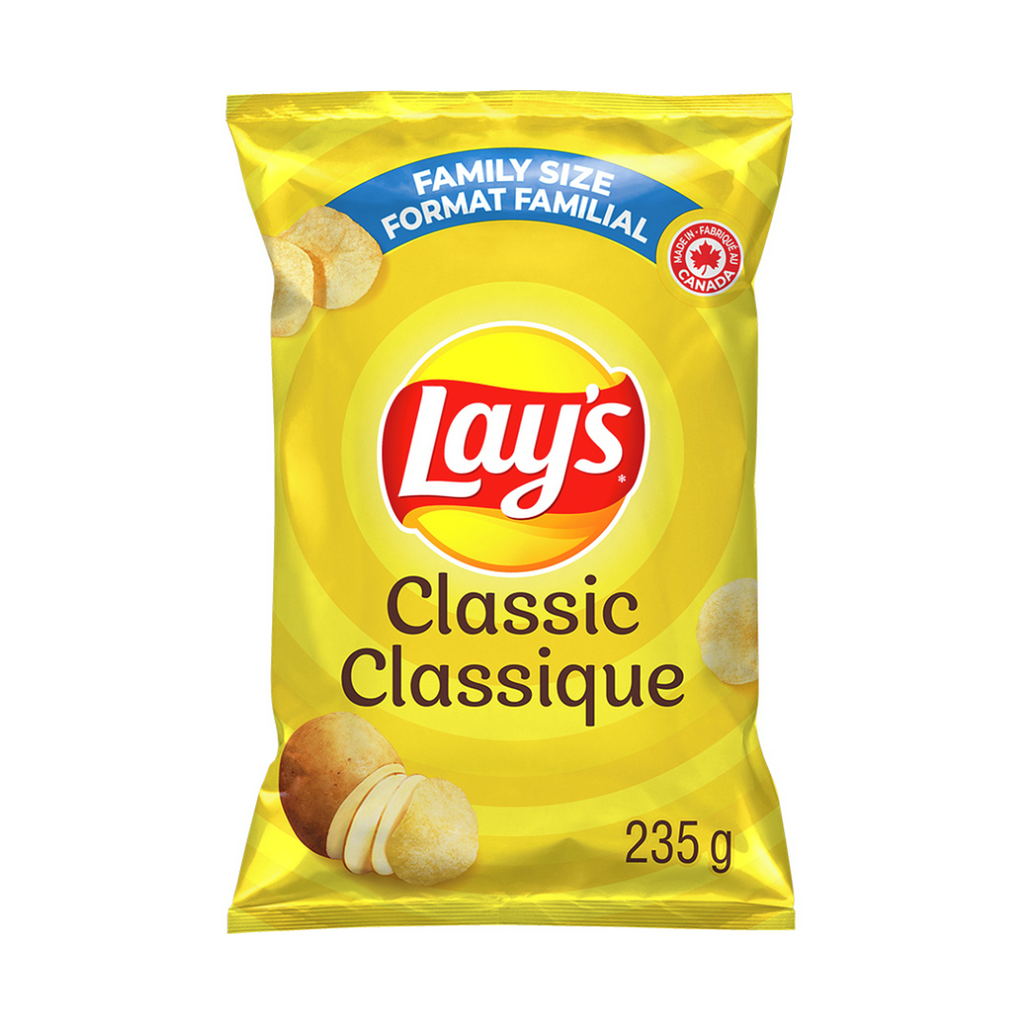 235g, Lay's Classic potato chips