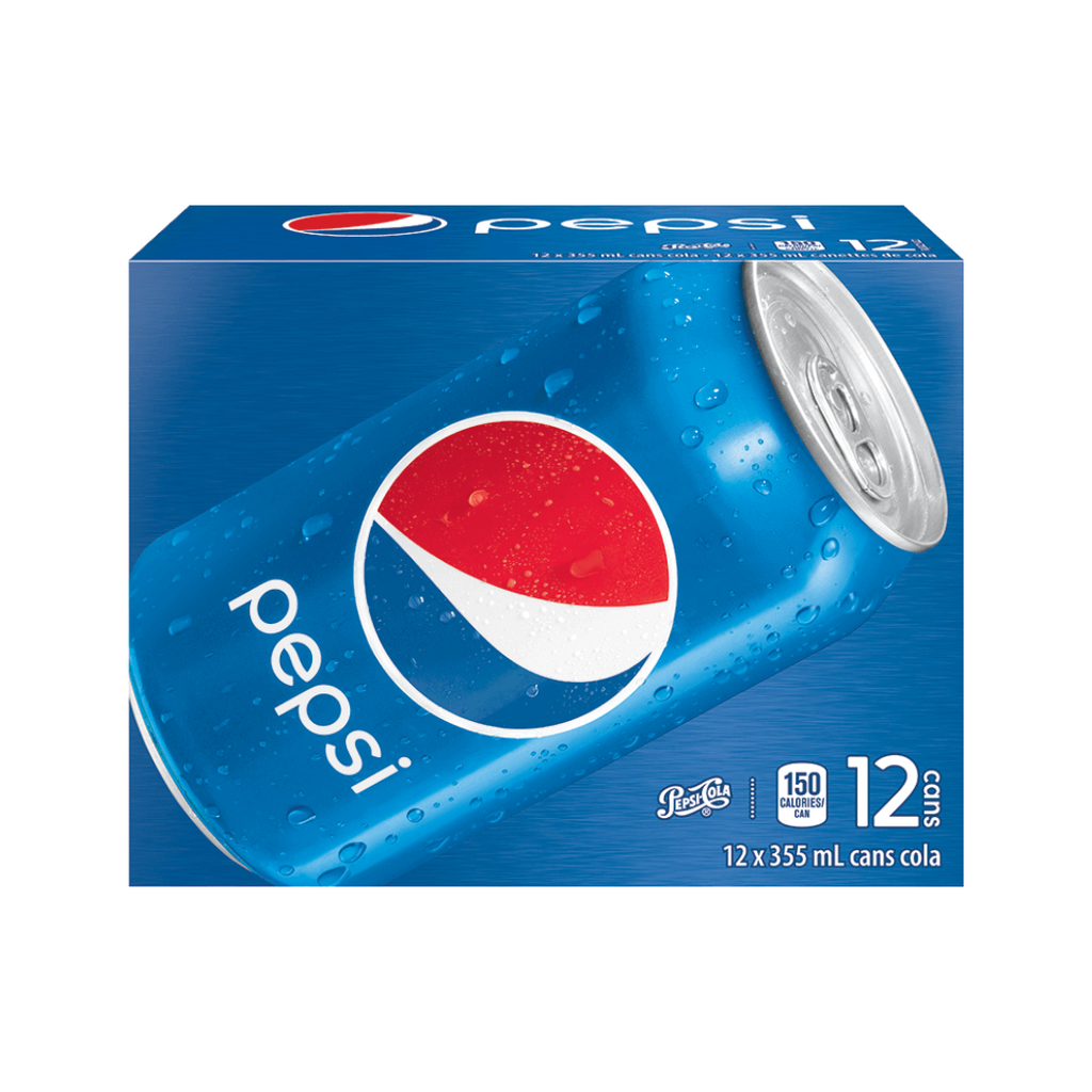 12 x 355mL, Pepsi Cola Cans, 12 Pack