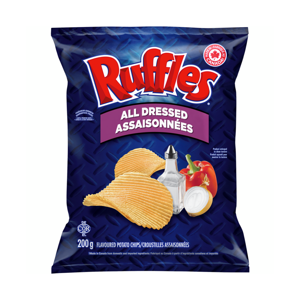 200g, Ruffles All Dressed Flavoured Potato Chips