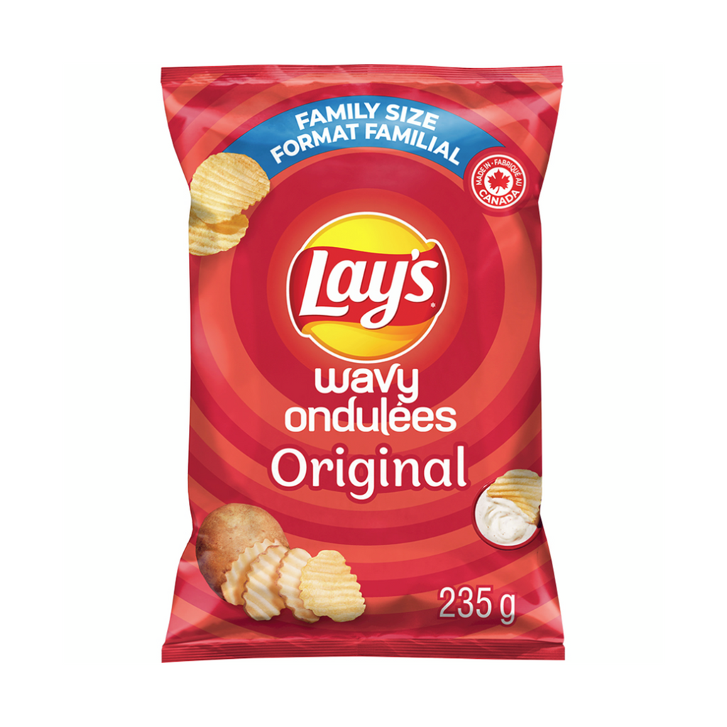 235g, Wavy Lay's Original potato chips